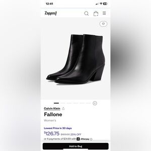 Calvin Klein Women's Black Leather Boots
💥New w/o Original Box